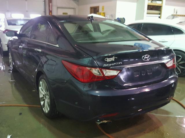 5NPEC4AC5CH436203 - 2012 HYUNDAI SONATA SE BLUE photo 3