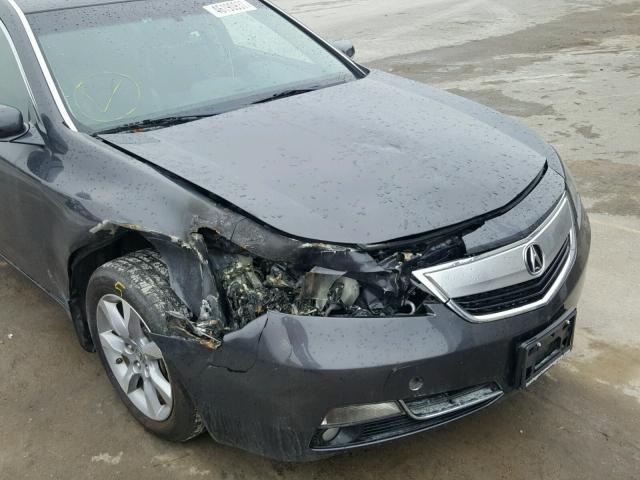 19UUA8F5XCA000345 - 2012 ACURA TL GRAY photo 9