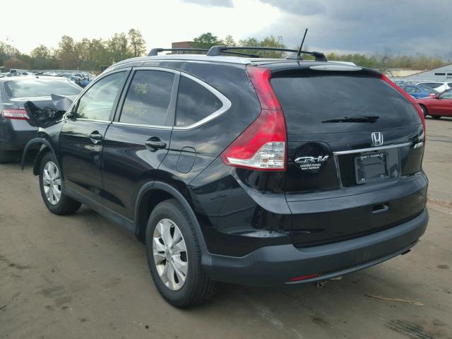 2HKRM4H77CH622462 - 2012 HONDA CR-V EXL BLACK photo 3