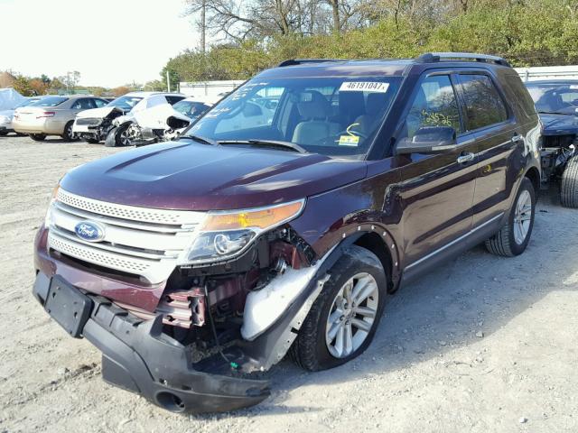 1FMHK7D8XBGA63294 - 2011 FORD EXPLORER X MAROON photo 2