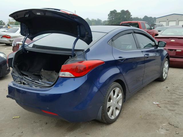 KMHDH4AE5DU562157 - 2013 HYUNDAI ELANTRA GL BLUE photo 4