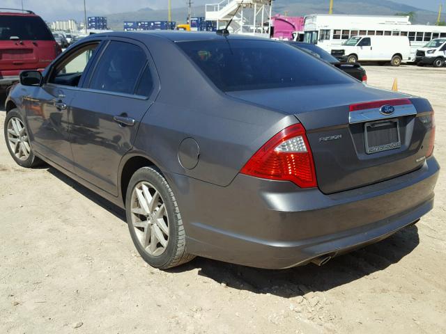 3FAHP0JG0CR302697 - 2012 FORD FUSION SEL GRAY photo 3