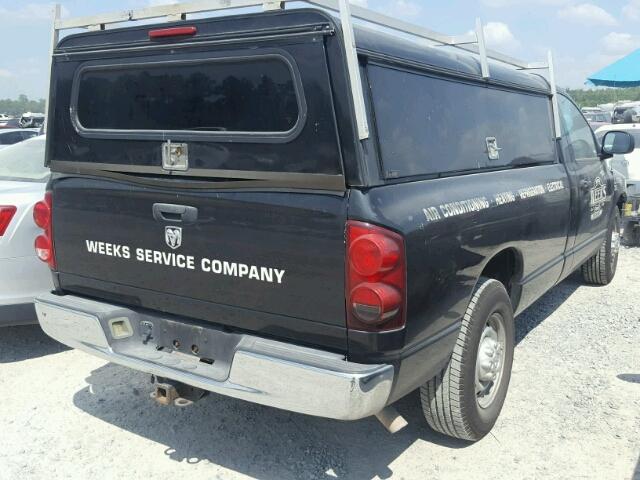 3D7KR26D57G744435 - 2007 DODGE RAM 2500 S BLACK photo 4