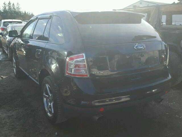 2FMDK48C08BA73067 - 2008 FORD EDGE SEL BLACK photo 3