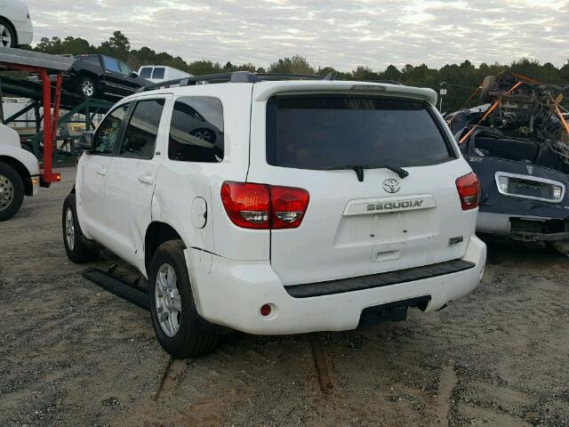 5TDZY5G12GS066195 - 2016 TOYOTA SEQUOIA SR WHITE photo 3