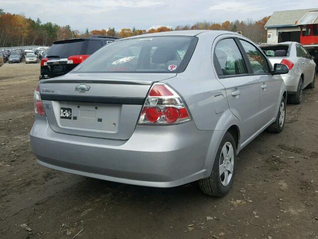 KL1TD5DE2AB124188 - 2010 CHEVROLET AVEO LS SILVER photo 4