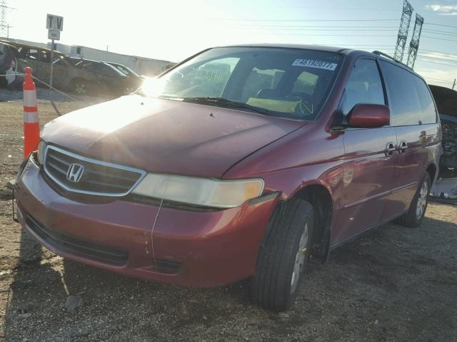 2HKRL18092H011898 - 2002 HONDA ODYSSEY EX MAROON photo 2