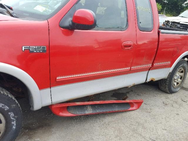 1FTFX28L0VNB68098 - 1997 FORD F250 RED photo 9