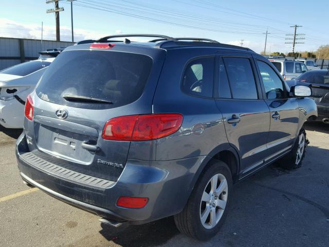 5NMSH73E77H048204 - 2007 HYUNDAI SANTA FE S BLUE photo 4