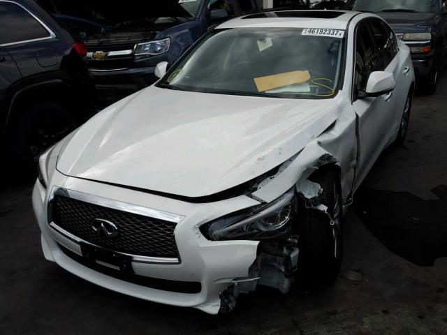 JN1BV7AP3EM682325 - 2014 INFINITI Q50 BASE Blanco foto 2