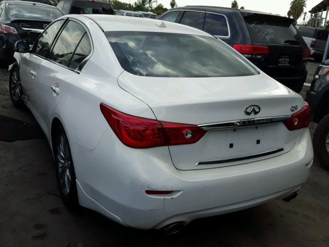 JN1BV7AP3EM682325 - 2014 INFINITI Q50 BASE WHITE photo 3