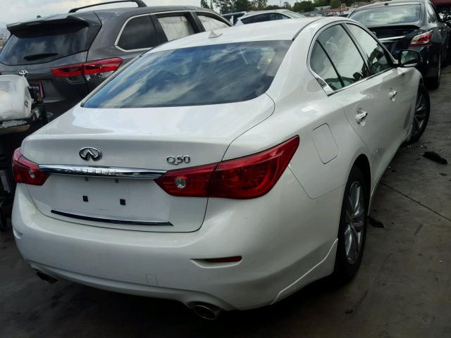 JN1BV7AP3EM682325 - 2014 INFINITI Q50 BASE Blanco foto 4