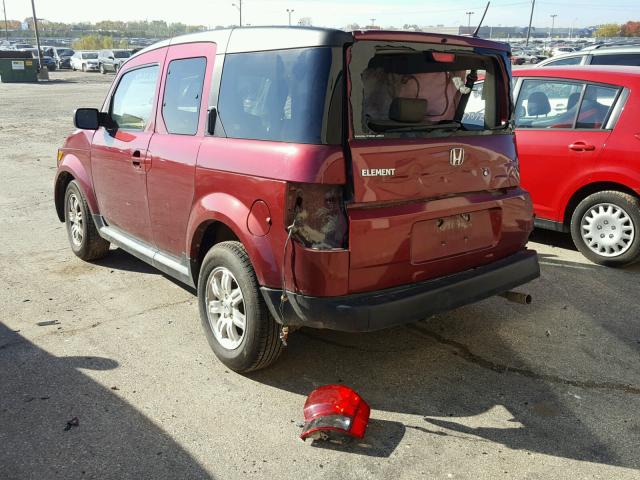 5J6YH28788L008800 - 2008 HONDA ELEMENT EX MAROON photo 3