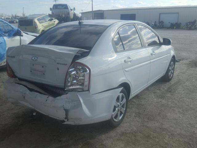 KMHCN4AC2BU610083 - 2011 HYUNDAI ACCENT GLS WHITE photo 4