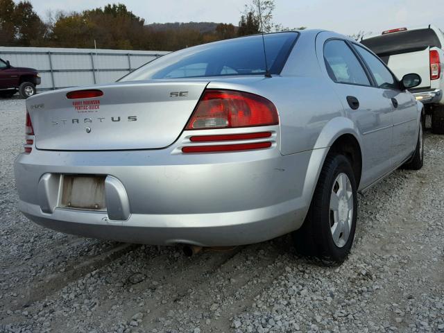 1B3EL36X03N576909 - 2003 DODGE STRATUS SE SILVER photo 4