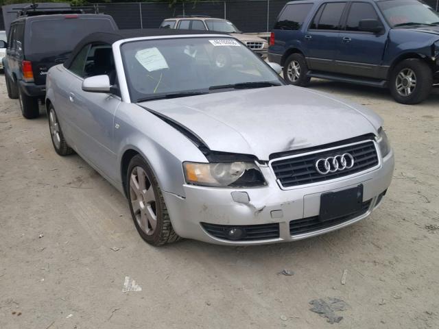 WAUAC48H34K010848 - 2004 AUDI A4 1.8 CAB SILVER photo 1