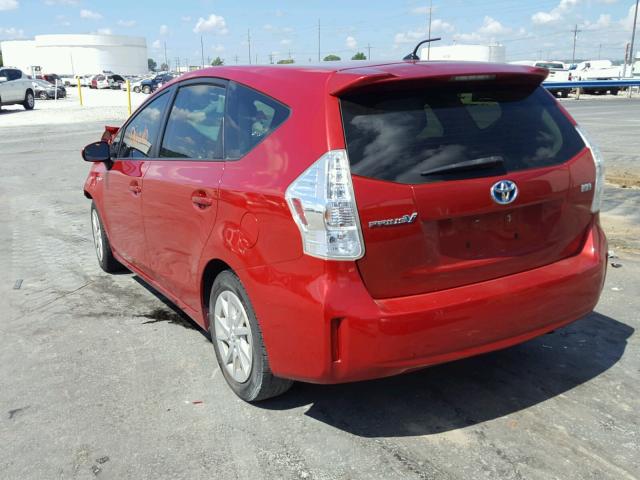 JTDZN3EU3C3129035 - 2012 TOYOTA PRIUS V RED photo 3