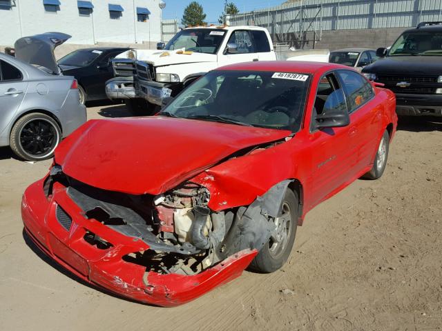 1G2NF52E6YC501743 - 2000 PONTIAC GRAND AM S წითელი ფოტო 2