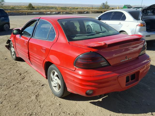 1G2NF52E6YC501743 - 2000 PONTIAC GRAND AM S RED photo 3