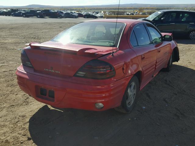 1G2NF52E6YC501743 - 2000 PONTIAC GRAND AM S RED photo 4