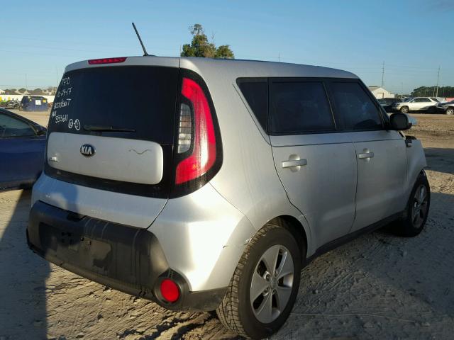 KNDJN2A29E7701569 - 2014 KIA SOUL SILVER photo 4