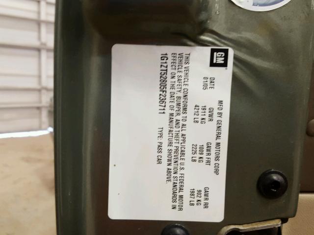 1G1ZT52805F236711 - 2005 CHEVROLET MALIBU LS მწვანე ფოტო 10