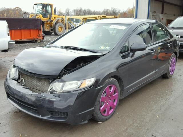 2HGFA165X9H342839 - 2009 HONDA CIVIC LX BLACK photo 2