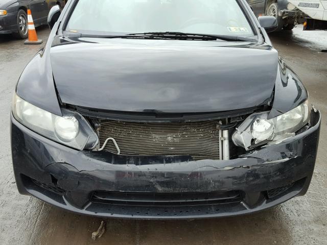 2HGFA165X9H342839 - 2009 HONDA CIVIC LX BLACK photo 9