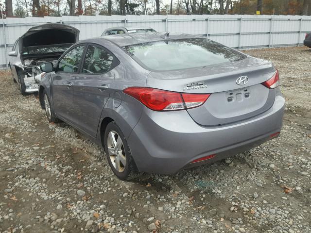 KMHDH4AE0DU939879 - 2013 HYUNDAI ELANTRA GL GRAY photo 3