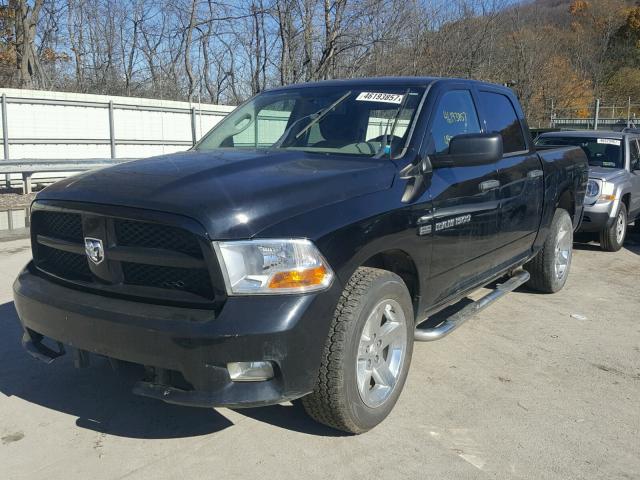 1C6RD7KT2CS261545 - 2012 DODGE RAM 1500 S BLACK photo 2