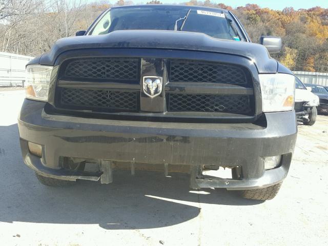 1C6RD7KT2CS261545 - 2012 DODGE RAM 1500 S BLACK photo 9