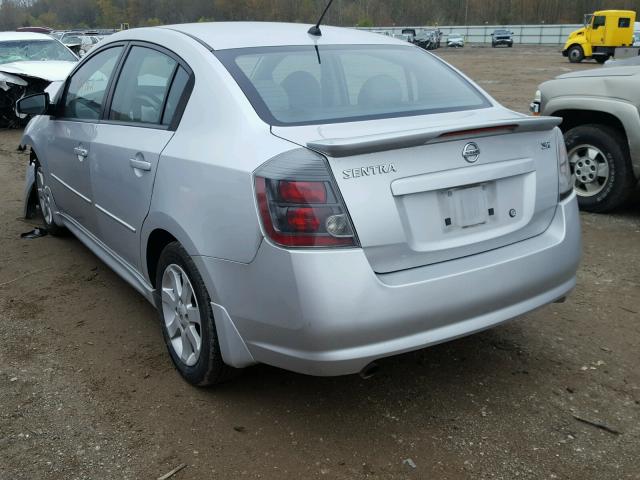 3N1AB6AP5BL728371 - 2011 NISSAN SENTRA 2.0 SILVER photo 3