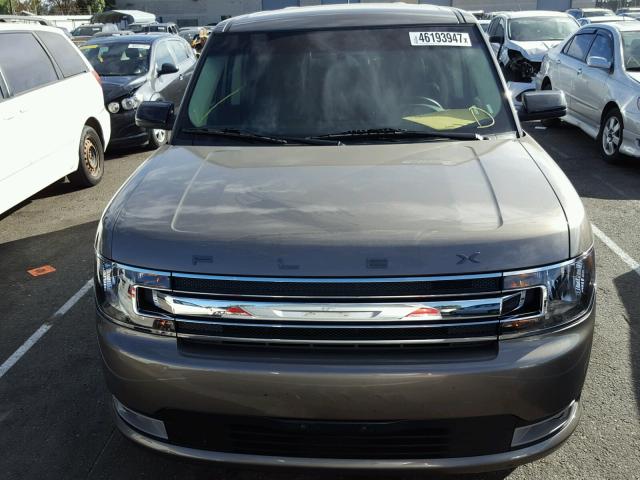 2FMGK5C86EBD21047 - 2014 FORD FLEX SEL BROWN photo 9