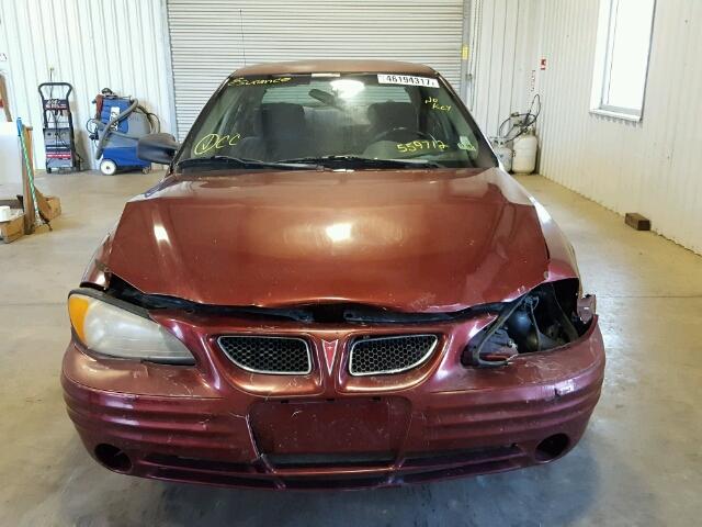 1G2NF52T11M559712 - 2001 PONTIAC GRAND AM S MAROON photo 9
