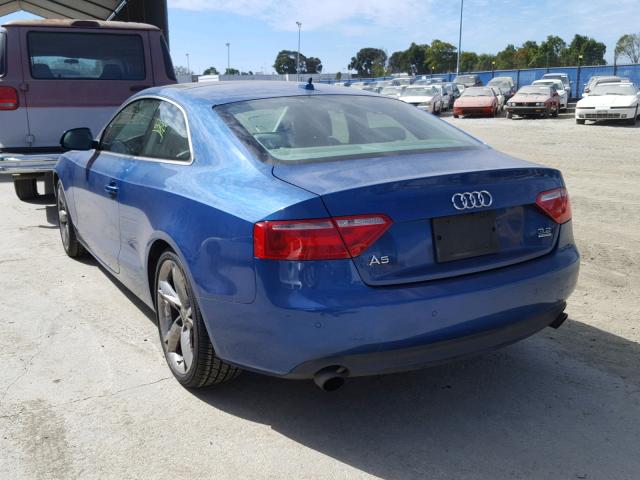 WAUDK78T38A045987 - 2008 AUDI A5 QUATTRO BLUE photo 3