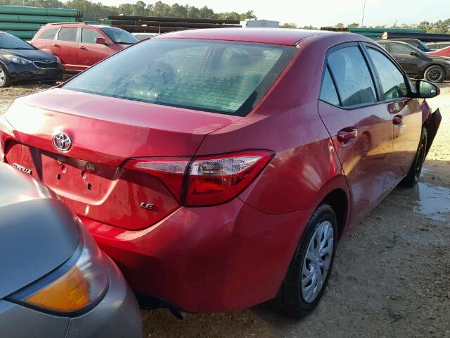 5YFBURHEXHP573037 - 2017 TOYOTA COROLLA L RED photo 4