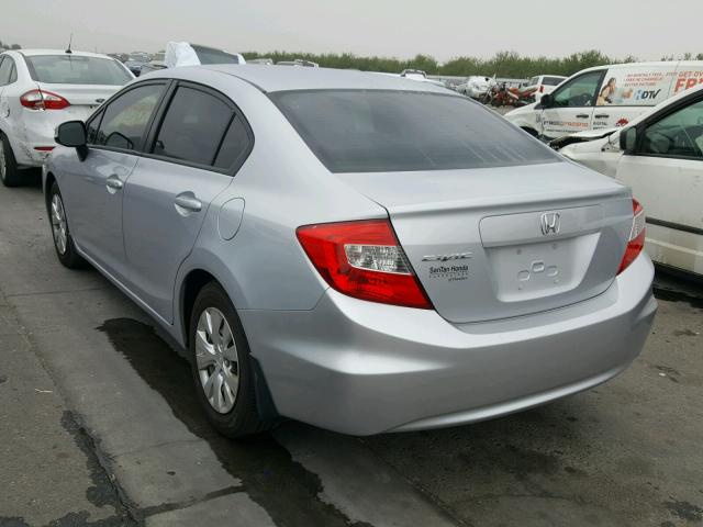 2HGFB2F53CH557831 - 2012 HONDA CIVIC LX SILVER photo 3