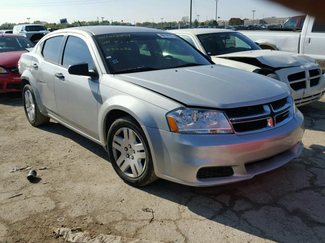 1C3CDZAB6CN232832 - 2012 DODGE AVENGER SE SILVER photo 1