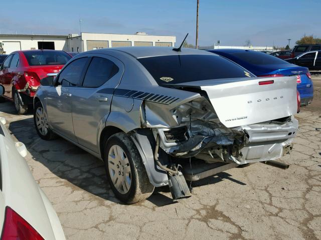 1C3CDZAB6CN232832 - 2012 DODGE AVENGER SE SILVER photo 3