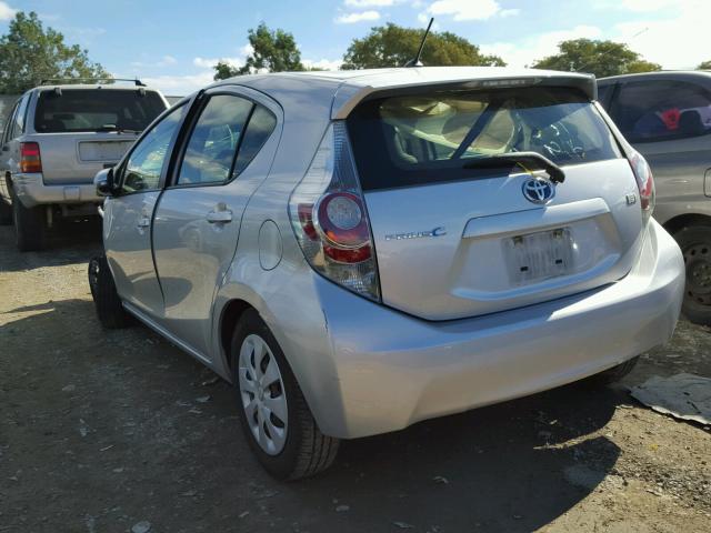 JTDKDTB36D1044932 - 2013 TOYOTA PRIUS C GRAY photo 3