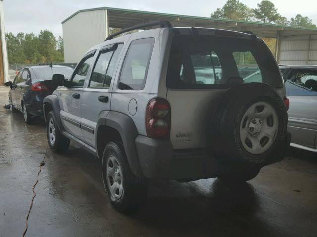 1J4GL48K97W501134 - 2007 JEEP LIBERTY SILVER photo 3