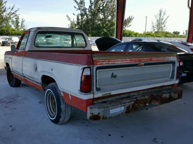 D14JE9S129390 - 1978 DODGE PICKUP TWO TONE photo 3