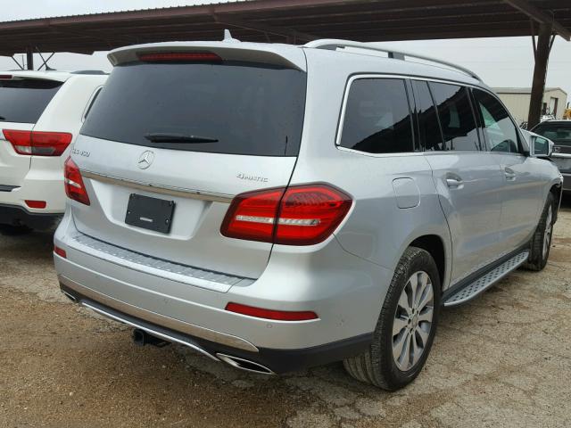 4JGDF6EE7HA826658 - 2017 MERCEDES-BENZ GLS 450 4M SILVER photo 4