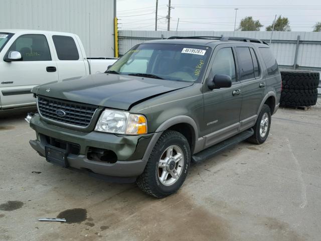 1FMZU73E82UC01065 - 2002 FORD EXPLORER X GREEN photo 2