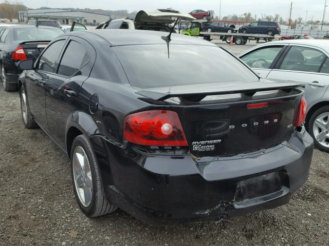 1C3CDZEGXCN255178 - 2012 DODGE AVENGER SX BLACK photo 3