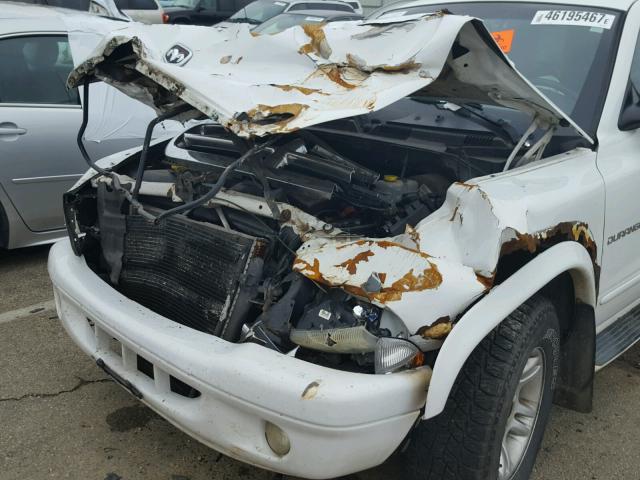 1B4HS28N91F612573 - 2001 DODGE DURANGO WHITE photo 9