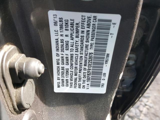 19XFB2F91DE253976 - 2013 HONDA CIVIC EXL 灰色 照片 10