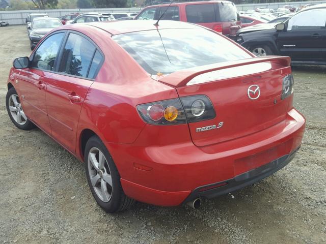 JM1BK123651258881 - 2005 MAZDA 3 S RED photo 3