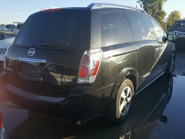 5N1BV28U47N123452 - 2007 NISSAN QUEST S BLACK photo 4