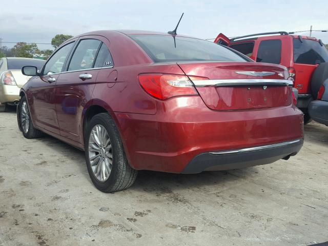 1C3CCBCB1CN121774 - 2012 CHRYSLER 200 LIMITE GRAY photo 3